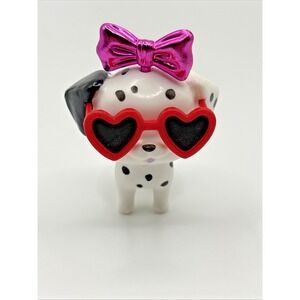 2022‎ Barbie Extra Doll White & Black Puppy Dog Red Heart Glasses Dalmatian Toy